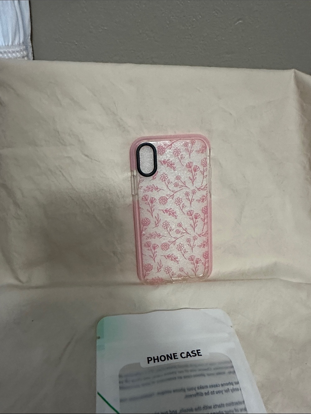 Pink Floral Clear Phone Case - Compatible with iPhone X / XS NWT
